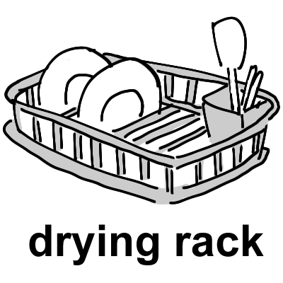 drying rackイラスト