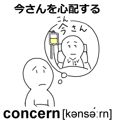 英単語「concern」のイラスト