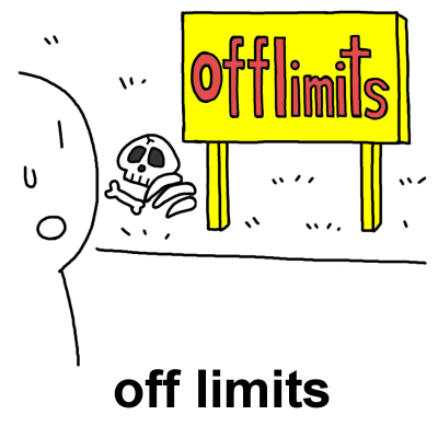「off limits」のイラスト