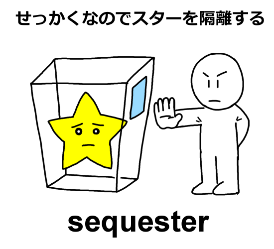 sequester語呂合わせ：せっかくなのでスターを隔離する