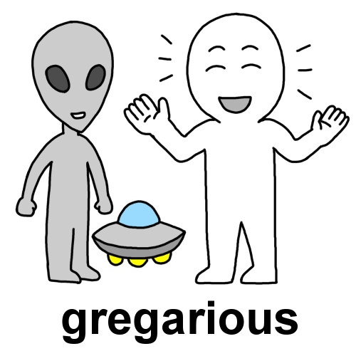 gregariousのイラスト