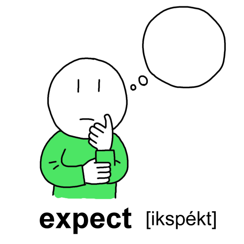 expectのイラスト