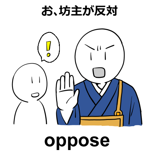 opposeイラスト、語呂合わせ